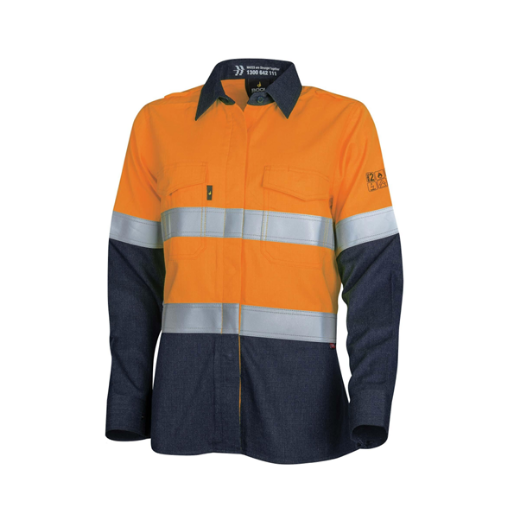 Picture of BOOLWomens Regular Weight PPE2 Two Tone FR Shirt With Loxyª Reflective Tape
